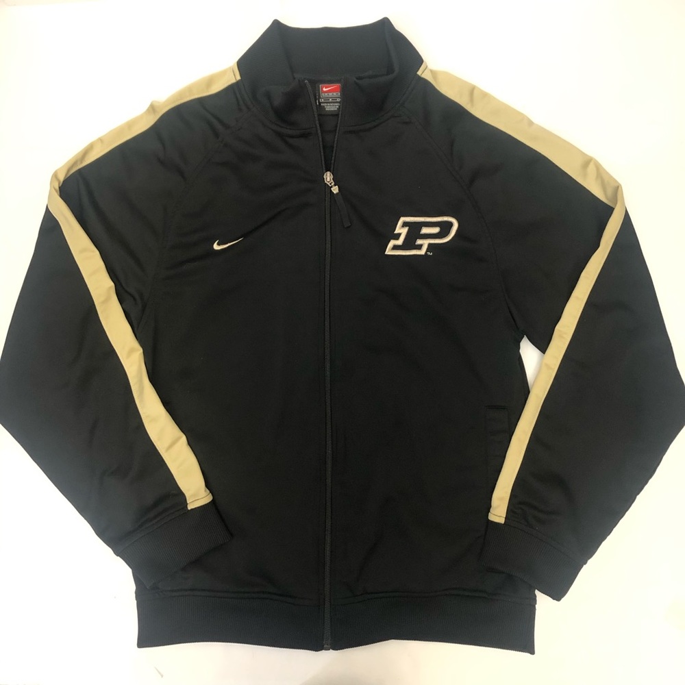 Vtg Nike Team Purdue warm-up full zip poly jacket